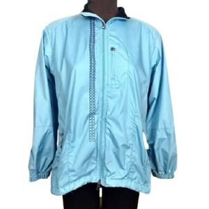 Nike blue zip up windbreaker jacket size L